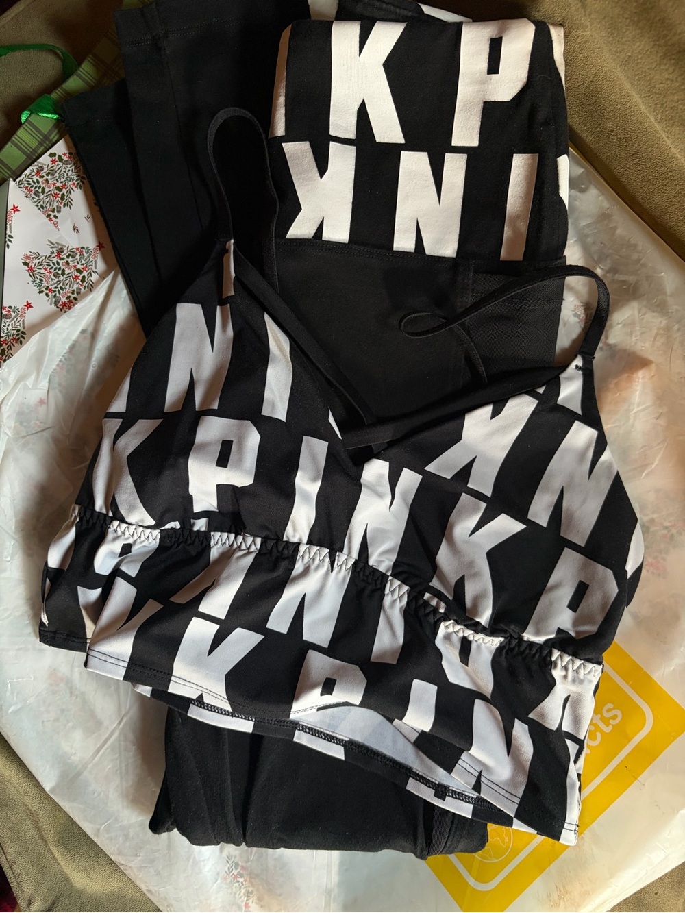 PINK Victoria's Secret Black & White Logo Tank Top - Picture 2 of 4